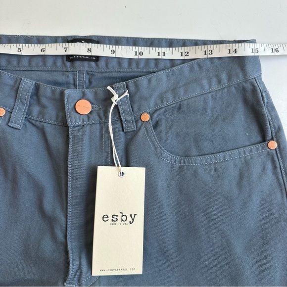 Esby Apparel NWT Shane Pant Marine Blue Size 30 Slim Straight Leg Cotton Twill - Picture 5 of 11
